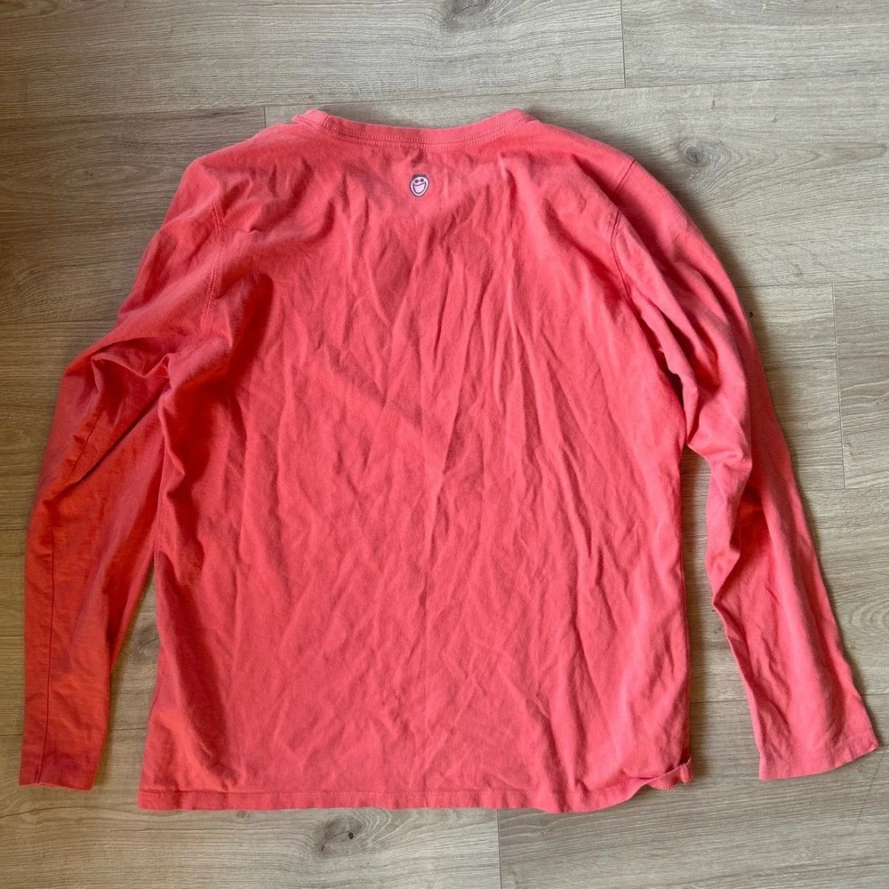 Life is Good Womens Coral Pink We Time Adirondack Chair Long Sleeve  L
